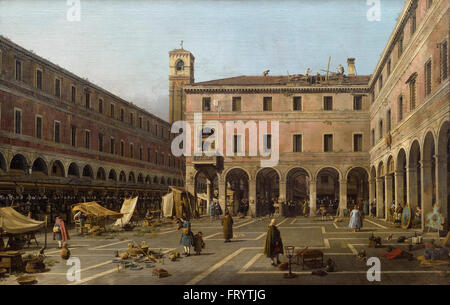 Canaletto (1697-1768) der Campo di Rialto, 1758-1763. Stockfoto