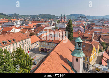 Maribor Citiscape Blick vom Dom, Slowenien Stockfoto