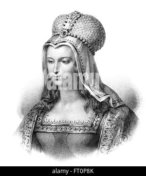 Embegirde, legendäre Gemahlin des fränkischen Königs Pharamond oder Faramund, c. 370-427, einem legendären frühen König der Franken, Embeg Stockfoto