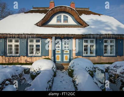 Kapitäne Haus in Fischland, Darß, Zingst, Ostsee, Mecklenburg Western Pomerania, Deutschland Stockfoto