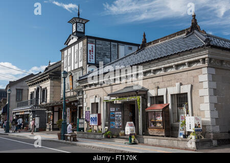 Sakaimachi Einkaufsstraße in Otaru, Hokkaido, Japan Stockfoto