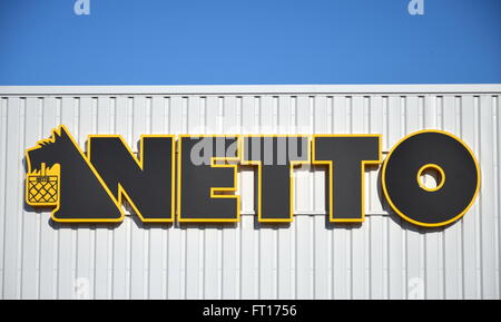 Schild der Discounter Netto Stockfoto