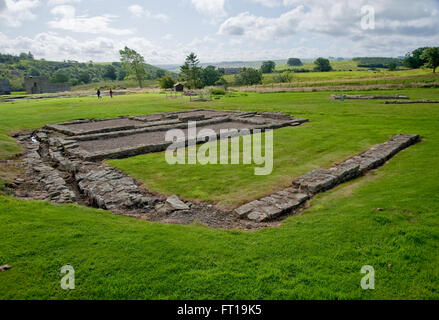 Ruinen von Vindolanda Roman Fort in England Stockfoto