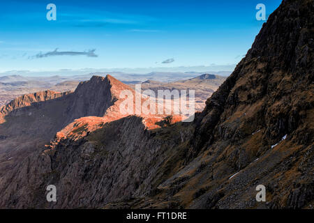 Snowdonia Mountain von oben Stockfoto