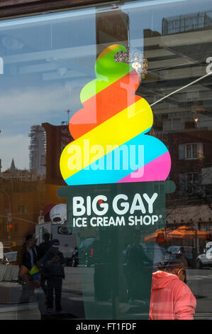 Die große Gay-Eisdiele in Greenwich Village in New York City Stockfoto