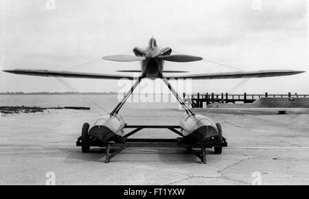 Gloster VI vorne auf. Gloster Aircraft Company Racing Wasserflugzeug entwickelt Foto ein Kandidat in die Schneider-Trophy 1929 werden Stockfoto