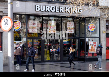 Burger King Restaurant in Dublin, Republik Irland, Europa Stockfoto