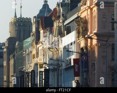 Prag, Hotels am Wencelslas Platz Stockfoto