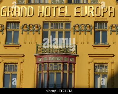Fassade des Grand Hotel Europa Stockfoto