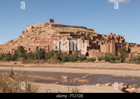 Blick auf das 11. Jahrhundert Kasbah von Ait Benhaddou Stockfoto