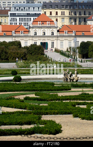 Das untere Schloss Belvedere in Wien, Österreich, Europa Stockfoto