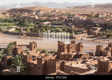 Blick auf das 11. Jahrhundert Kasbah von Ait Benhaddou Stockfoto