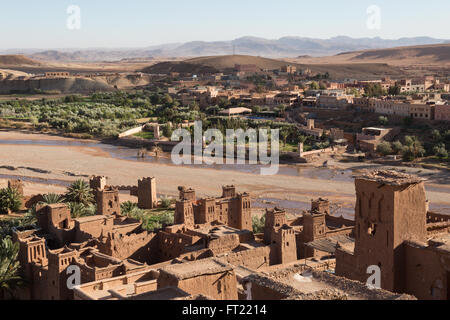 Blick auf das 11. Jahrhundert Kasbah von Ait Benhaddou Stockfoto