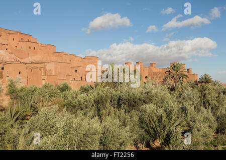 Blick auf das 11. Jahrhundert Kasbah von Ait Benhaddou Stockfoto