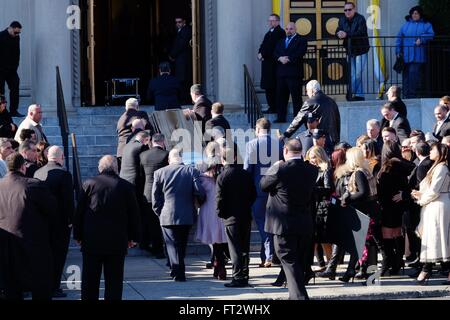 Die Beerdigung von großen Ang mit: Gast, Atmosphäre wo: Manhattan, New York, Vereinigte Staaten, wann: 22. Februar 2016 Stockfoto