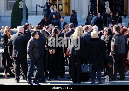 Die Trauerfeier für große Ang mit: Gast, Atmosphäre wo: Manhattan, New York, Vereinigte Staaten, wann: 22. Februar 2016 Stockfoto