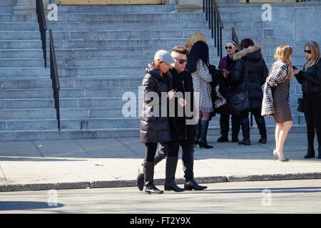 Die Trauerfeier für große Ang mit: Gast, Atmosphäre wo: Manhattan, New York, Vereinigte Staaten, wann: 22. Februar 2016 Stockfoto