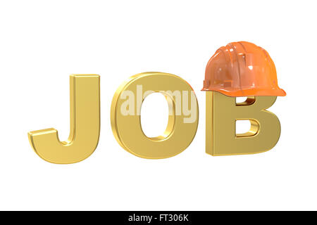 Job-Konzept, 3D-Rendering isolierten auf weißen Hintergrund Stockfoto