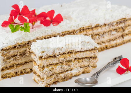 Hausgemachte süße Kuchen auf einem Tablett Stockfoto