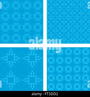 Cyan Musterdesign Formularsatz Stock Vektor