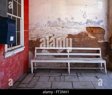 Porch, Post, Drytown, Kalifornien Stockfoto