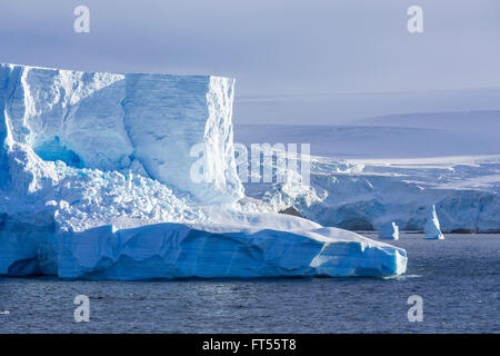 Die Eisberge und die Berge der antarktischen Halbinsel, Admiralty Bay, King George Island, Antarktis. Stockfoto