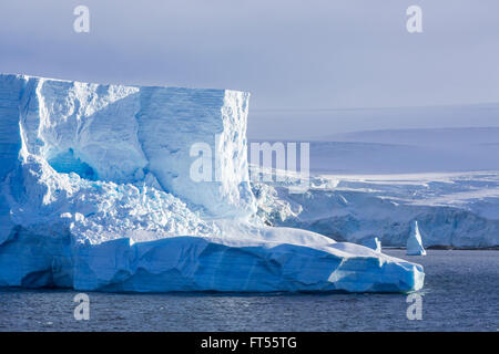 Die Eisberge und die Berge der antarktischen Halbinsel, Admiralty Bay, King George Island, Antarktis. Stockfoto