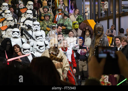 Star Wars-Charaktere auf Cosplay Veranstaltung Stockfoto