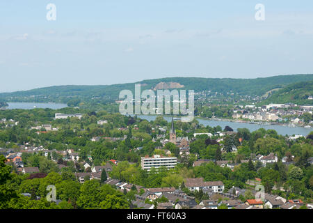 Deutschland, Nordrhein-Westfalen, Blick Über Bad Godesberg-Mehlem Und Den Rhein Nach Königswinter Stockfoto