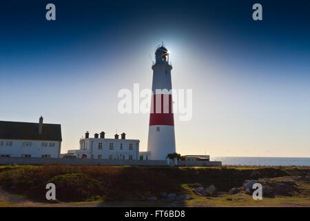 Der Leuchtturm am Portland Bill auf die Jurassic Coast in Dorset, England, UK Stockfoto