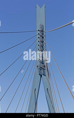 Koehlbrand Brücke, Brückenpfeiler, Hamburg, Deutschland, Europa Stockfoto