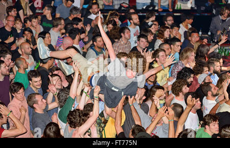 BARCELONA - 30 Mai: Verrückte Menge an Heineken Primavera Sound Festival 2014 (PS14) Abschlussparty. Stockfoto