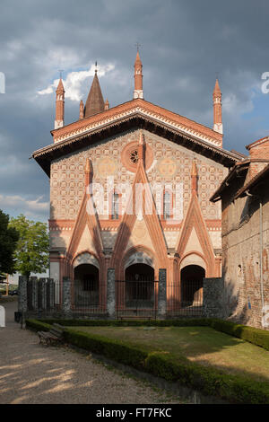 Die Fassade des Sant'Antonio di Ranverso Abtei Buttigliera Alta, Piemont, Italien Stockfoto