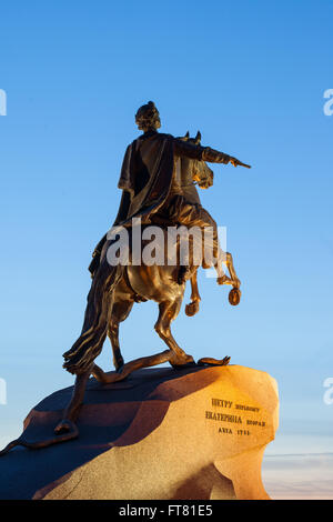 Bronze Reiter St.Petersburg Stockfoto