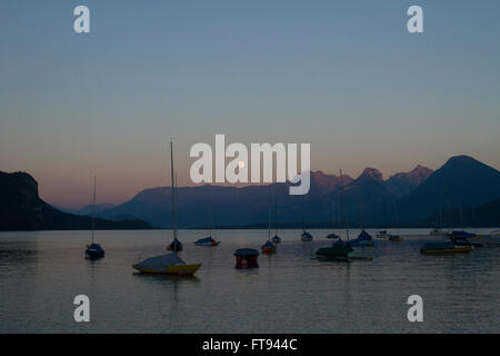 Boote am Wolfgangsee Stockfoto