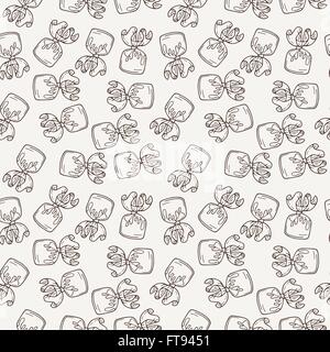 Vektor-Bonbons und Lutscher Seamless Pattern. Süße Party Textur. Stock Vektor