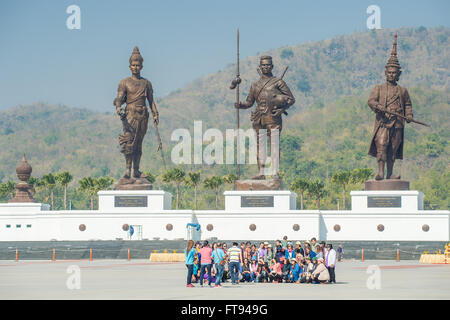 Touristen besuchen Rajabhakti Park in Hua Hin, Thailand Stockfoto