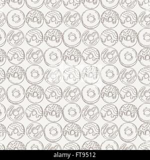 Vektor-Muffins Seamless Pattern. Kuchen, Süßigkeiten. Stock Vektor
