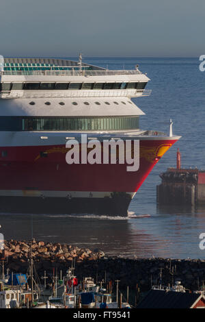 Bewegungen bei Hirtshals Fähre. Stockfoto