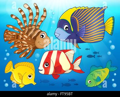 Coral Reef Fisch Thema Bild 3 - Bild-Darstellung. Stockfoto