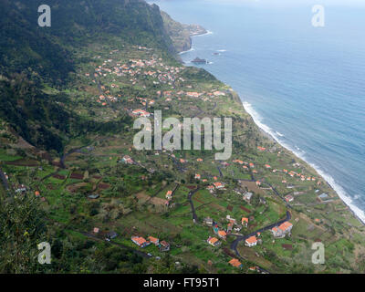 Madeira-Nordküste in der Nähe von Sao Jorge, Madeira, März 2016 Stockfoto