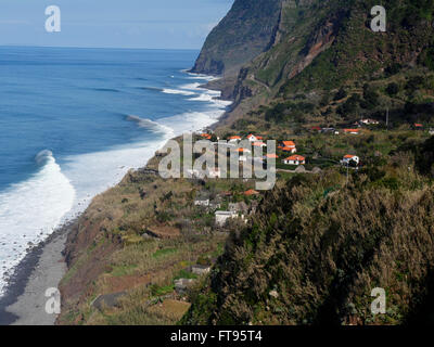 Madeira-Nordküste in der Nähe von Sao Jorge, Madeira, März 2016 Stockfoto