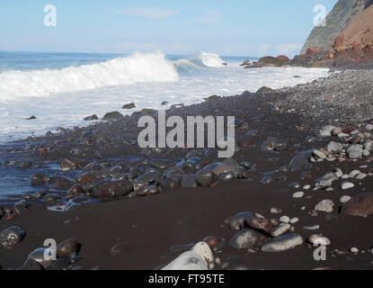 Madeira-Nordküste in der Nähe von Sao Jorge, Madeira, März 2016 Stockfoto