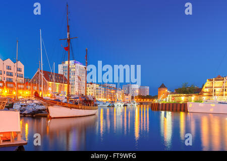 Hafen Sie an der Mottlau, Danzig, Polen Stockfoto