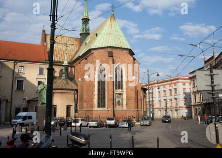 Polen, Krakau, Kirche des Hl. Franziskus von Assisi mit Kloster des Franziskanerordens Stockfoto