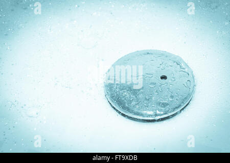 Detail der modernen Abfluss in der Dusche Stockfoto