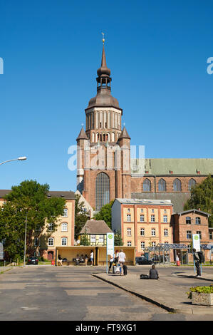 STRALSUND, Deutschland - 13. August 2015: St.-Marien Kirche (Marienkirche), Hansestadt Stralsund, Mecklenburg-Vorpommern Pomeran Stockfoto