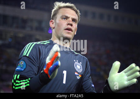 Torhüter Manuel Neuer von Deutschland in Aktion während der UEFA EURO 2012 Spiel gegen die Niederlande Stockfoto