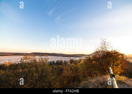 Sonnenuntergang in der italienischen Landschaft in einem Herbsttag Stockfoto