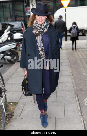 Rachael Stirling ankommen in den Studios von Radio 2 Featuring: Rachael Stirling wo: London, Vereinigtes Königreich bei: 25. Februar 2016 Stockfoto